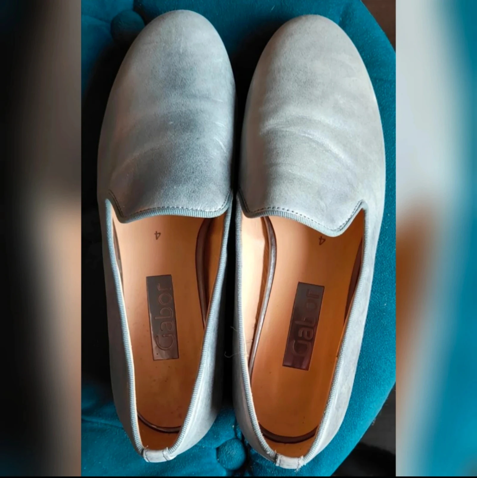 Beautiful metallic gray slip-on/loafers Gabor size 37 – photo 6